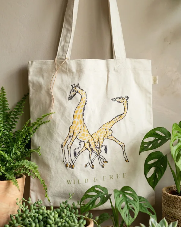 Cotton tote, illustrated print — cotton bag by Fuleswar Bag Company