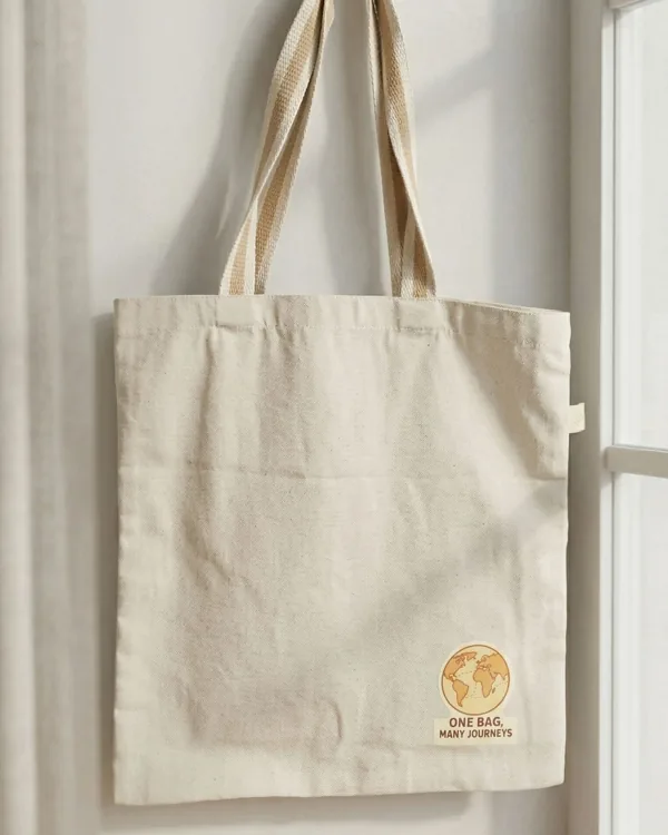 Natural cotton tote — cotton bag by Fuleswar Bag Company