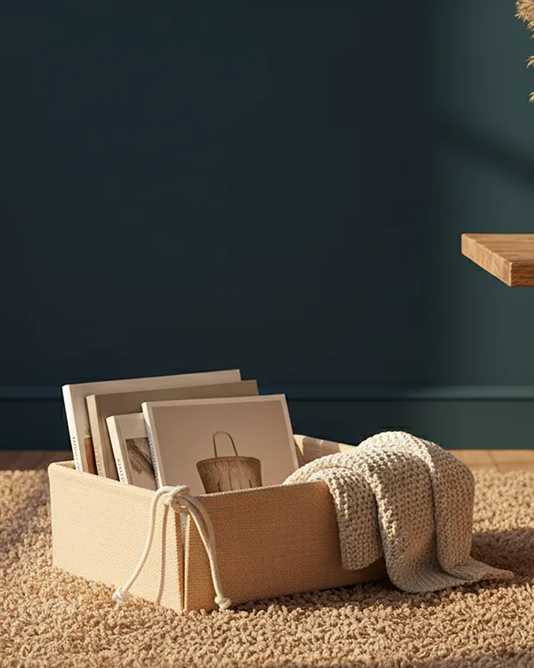Jute hamper tray, natural — gift & bottle bag by Fuleswar Bag Company