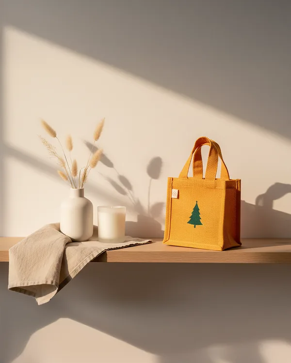 Mini gift bags, dyed jute — gift & bottle bag by Fuleswar Bag Company