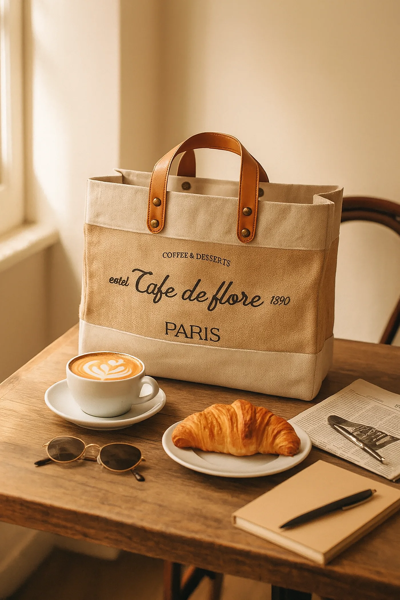 Juco bags — jute-cotton blend, screen printed